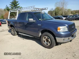 2005 Ford F-150 XLT with VIN 1FTPW14545FB31526, listed as a Copart auction lot 54343155 with 154,751 mi miles and Clean Title. Bid and sale history available at carsss.com. Image 4.