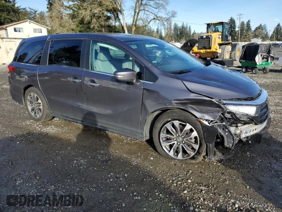 2022 Honda Odyssey EX-L with VIN 5FNRL6H74NB060729, listed as a Copart auction lot 46912765 with 41,023 mi miles and Salvage Title. Bid and sale history available at DreamBid. Image 4.