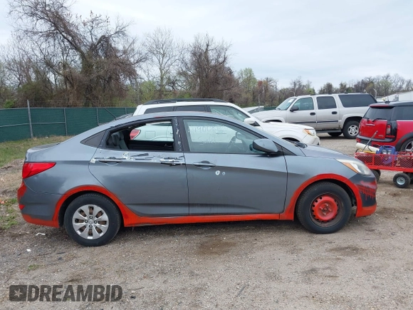 2016 Hyundai Accent SE with VIN KMHCT4AE0GU022357, listed as a IAAI auction lot 41900817 with 91,893 mi miles and . Bid and sale history available at DreamBid. Image 12.