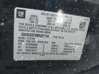 2011 GMC Yukon Denali with VIN 1GKS2EEF6BR257194, listed as a IAAI auction lot 41619864 with 183,057 mi miles. Bid and sale history available at carsss.com. Image 9.