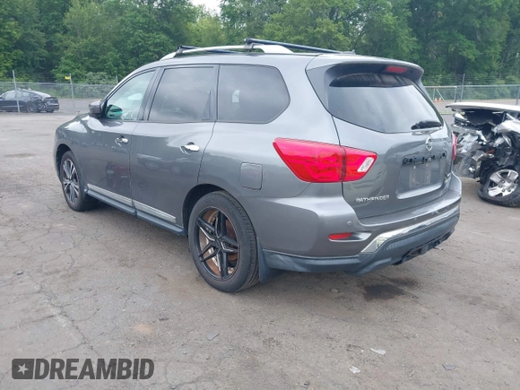 2018 Nissan Pathfinder SL with VIN 5N1DR2MM5JC607491, listed as a IAAI auction lot 42738760 with 108,892 mi miles and . Bid and sale history available at DreamBid. Image 3.