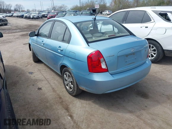 2010 Hyundai Accent GLS with VIN KMHCN4AC4AU427993, listed as a IAAI auction lot 42006357 with 208,298 mi miles. Bid and sale history available at carsss.com. Image 3.
