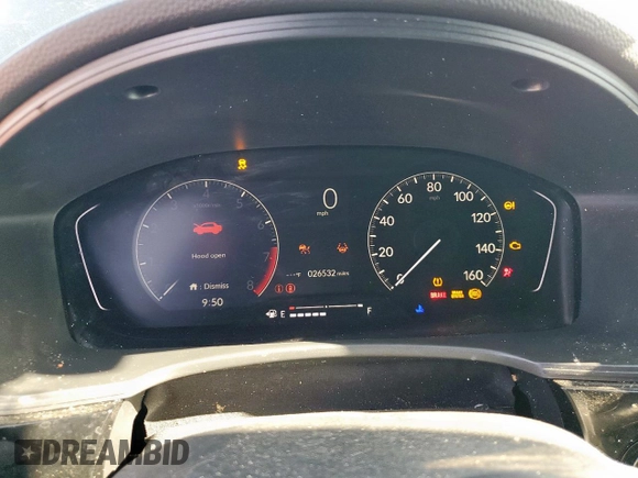 2023 Honda Civic Sport with VIN 19XFL2H82PE013762, listed as a Copart auction lot 52256325 with 26,532 mi miles and Salvage Title. Bid and sale history available at DreamBid. Image 9.