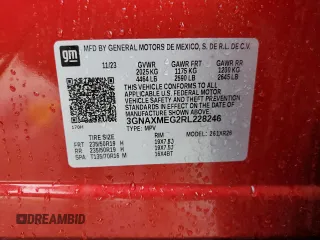 2024 Chevrolet Equinox RS with VIN 3GNAXMEG2RL228246, listed as a Copart auction lot 51309955 with 32,390 mi miles and Salvage Title. Bid and sale history available at DreamBid. Image 13.