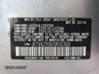 2016 Subaru WRX STI Limited z VIN JF1VA2Y66G9830369, wystawiony jako Copart lot #63547474 z przebiegiem 97 537 mil mil oraz Szkoda całkowita • Salvage title. Historia ofert i sprzedaży dostępna na DreamBid. Obrazek 13.