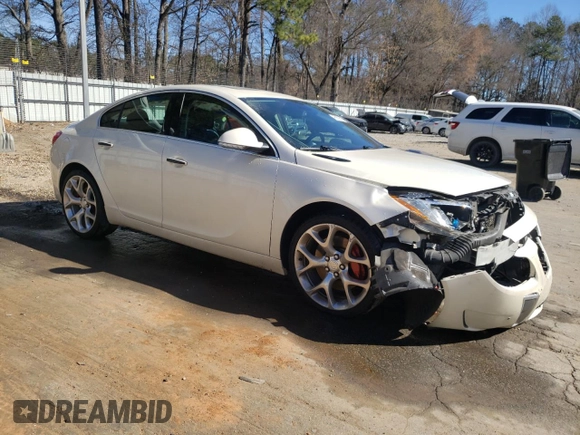 2013 Buick Regal GS with VIN 2G4GV5GV8D9236367, listed as a Copart auction lot 46935555 with 131,863 mi miles and Salvage Title. Bid and sale history available at carsss.com. Image 4.
