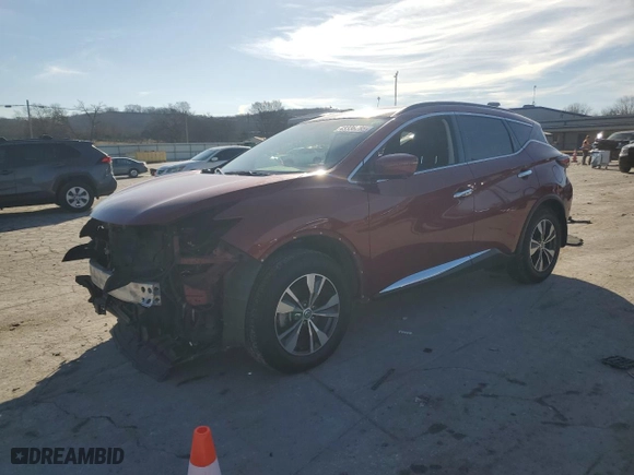 2019 Nissan Murano SV with VIN 5N1AZ2MJ7KN143019, listed as a Copart auction lot 43336285 with 63,473 mi miles and Salvage Title. Bid and sale history available at carsss.com. Image 1.