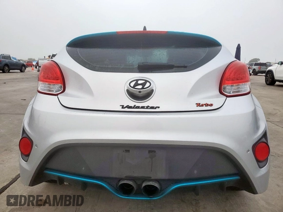 2016 Hyundai Veloster Turbo with VIN KMHTC6AE1GU293410, listed as a Copart auction lot 54422555 with 61,133 mi miles and Salvage title. Bid and sale history available at DreamBid. Image 6.