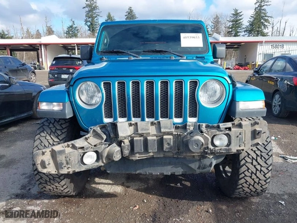 2020 Jeep Wrangler Unlimited North Edition with VIN 1C4HJXENXLW114506, listed as a IAAI auction lot 41539033 with 92,330 mi miles. Bid and sale history available at carsss.com. Image 12.