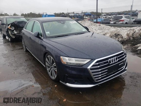 2020 Audi A8 L with VIN WAU8EAF84LN005004, listed as a Copart auction lot 59450793 with 0 mi miles. Bid and sale history available at carsss.com. Image 1.