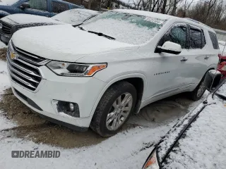2020 Chevrolet Traverse High Country with VIN 1GNEVNKW1LJ214717, listed as a Copart auction lot 81222304 with 122,915 mi miles and Salvage Title. Bid and sale history available at carsss.com. Image 1.