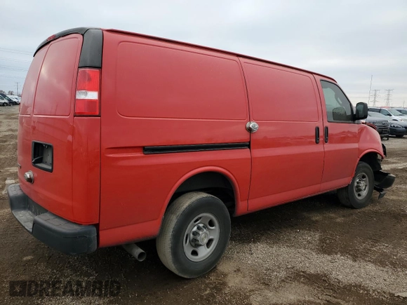 2020 Chevrolet Express Cargo Van with VIN 1GCWGAFP7L1275105, listed as a Copart auction lot 81999044 with 0 mi miles and Salvage Title. Bid and sale history available at carsss.com. Image 3.