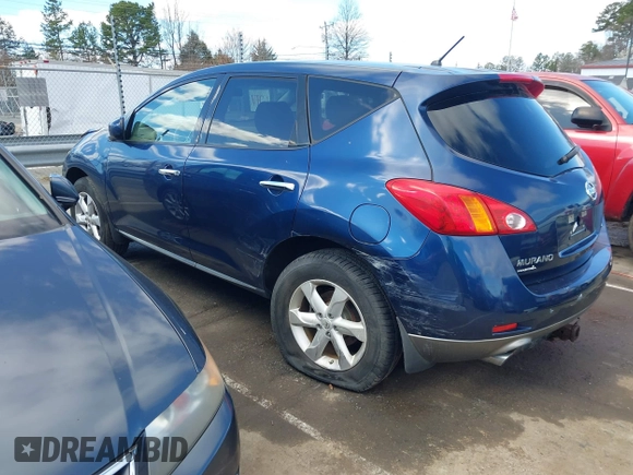 2009 Nissan Murano S with VIN JN8AZ18WX9W148342, listed as a IAAI auction lot 41742440 with 223,113 mi miles. Bid and sale history available at carsss.com. Image 3.