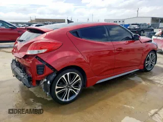 2016 Hyundai Veloster Turbo with VIN KMHTC6AE1GU273481, listed as a Copart auction lot 59571615 with 117,232 mi miles and Salvage title. Bid and sale history available at DreamBid. Image 3.