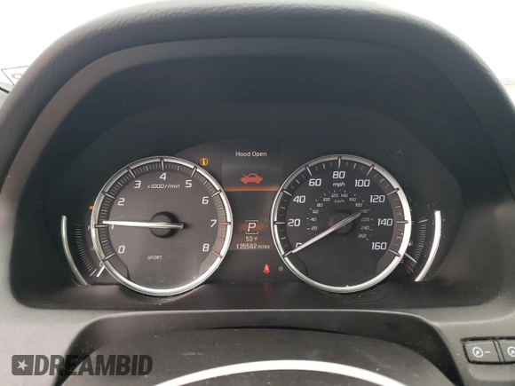 2015 Acura TLX V6 Tech with VIN 19UUB3F5XFA001483, listed as a Copart auction lot 42386515 with 135,582 mi miles and Salvage Title. Bid and sale history available at carsss.com. Image 9.