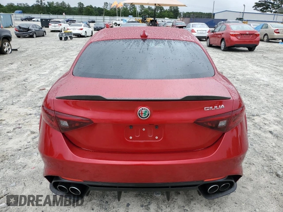 2022 Alfa Romeo Giulia Quadrifoglio with VIN ZARFAMEV2N7660872, listed as a Copart auction lot 56855623 with 14,720 mi miles and . Bid and sale history available at DreamBid. Image 6.