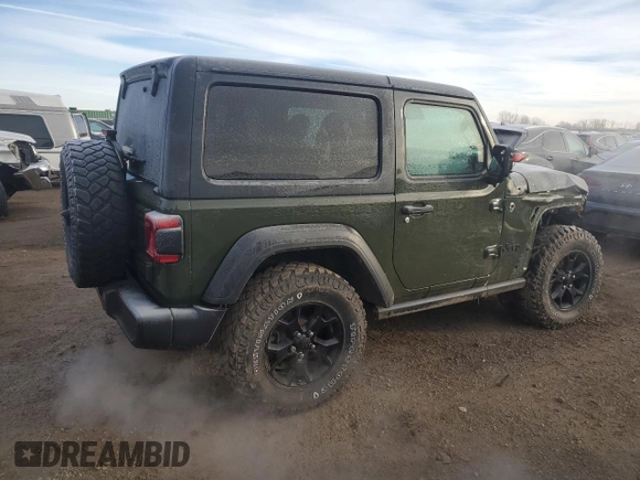 2021 Jeep Wrangler Sport S with VIN 1C4HJXAG0MW626381, listed as a Copart auction lot 87031684 with 53,187 mi miles and Salvage Title. Bid and sale history available at DreamBid. Image 3.