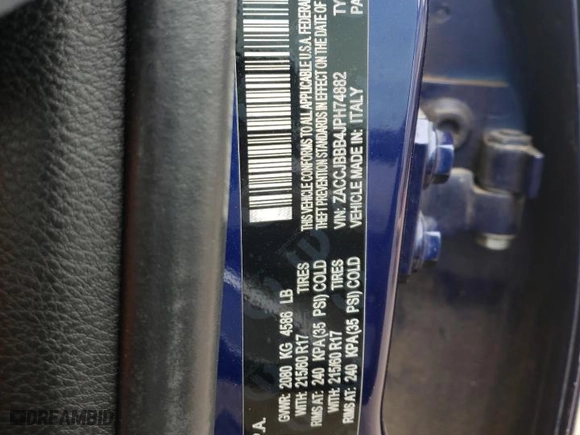 2018 Jeep Renegade Latitude with VIN ZACCJBBB4JPH74882, listed as a Copart auction lot 48030855 with 345,857 mi miles and Salvage Title. Bid and sale history available at carsss.com. Image 16.