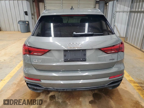 2023 Audi Q3 S line Premium with VIN WA1DECF34P1140721, listed as a Copart auction lot 45188325 with 40,458 mi miles and Salvage title. Bid and sale history available at DreamBid. Image 6.