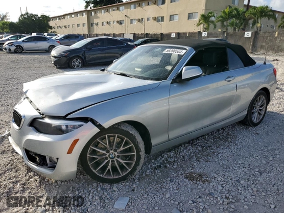 2016 BMW 2 Series 228i with VIN WBA1K9C57GV321957, listed as a Copart auction lot 59200583 with 65,761 mi miles. Bid and sale history available at carsss.com. Image 1.