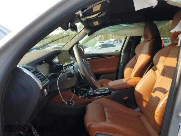 2022 BMW X3 M with VIN 5YM13EC05N9K66502, listed as a Copart auction lot 43451573 with 10,270 mi miles and Salvage Title. Bid and sale history available at carsss.com. Image 7.