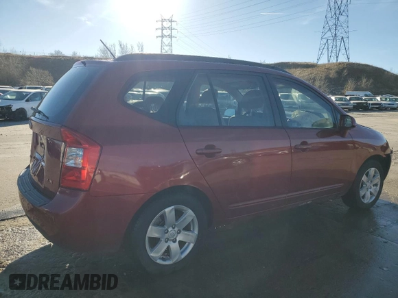 2008 Kia Rondo LX with VIN KNAFG525X87208687, listed as a Copart auction lot 85998294 with 121,251 mi miles and Salvage Title. Bid and sale history available at carsss.com. Image 3.