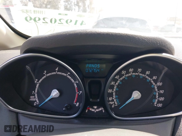 2019 Ford Fiesta SE with VIN 3FADP4BJ4KM149995, listed as a IAAI auction lot 41920299 with 72,754 mi miles. Bid and sale history available at carsss.com. Image 7.