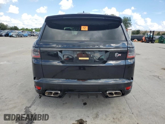 2020 Land Rover Range Rover Sport SVR with VIN SALWZ2RE3LA898711, listed as a Copart auction lot 73490674 with 29,180 mi miles and Non Repairable. Bid and sale history available at carsss.com. Image 6.