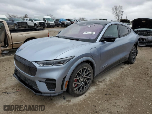2022 Ford Mustang Mach-E GT z VIN 3FMTK4SX1NMA52309, wystawiony jako Copart lot #49221705 z przebiegiem 24 048 mil mil oraz Szkoda całkowita • Salvage title. Historia ofert i sprzedaży dostępna na DreamBid. Obrazek 1.