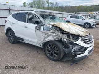 2017 Hyundai Santa Fe Ultimate with VIN 5XYZW4LA0HG451887, listed as a IAAI auction lot 41881477 with 107,094 mi miles and . Bid and sale history available at DreamBid. Image 1.