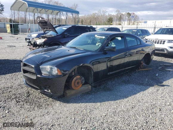 2013 Dodge Charger SXT Plus with VIN 2C3CDXHG1DH503263, listed as a Copart auction lot 49857605 with 181,676 mi miles and Salvage Title. Bid and sale history available at carsss.com. Image 1.
