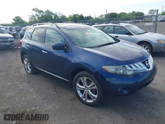 2009 Nissan Murano S with VIN JN8AZ18WX9W160247, listed as a IAAI auction lot 42142907 with 186,702 mi miles and . Bid and sale history available at carsss.com. Image 1.
