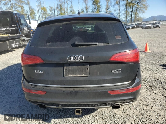 2016 Audi Q5 Premium Plus with VIN WA1D7AFP3GA106349, listed as a Copart auction lot 53580065 with 122,464 mi miles and Salvage title. Bid and sale history available at DreamBid. Image 6.