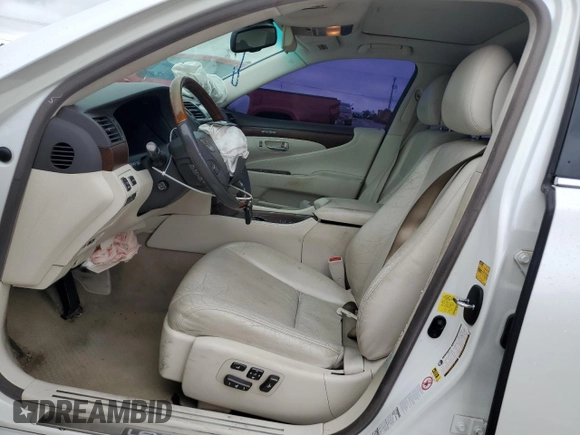 2012 Lexus LS 460 with VIN JTHCL5EFXC5013357, listed as a Copart auction lot 58386915 with 212,034 mi miles and Salvage title. Bid and sale history available at DreamBid. Image 7.