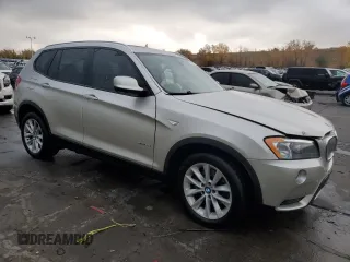 2013 BMW X3 xDrive28i with VIN 5UXWX9C58D0D06257, listed as a Copart auction lot 78524724 with 125,164 mi miles and Salvage Title. Bid and sale history available at carsss.com. Image 4.