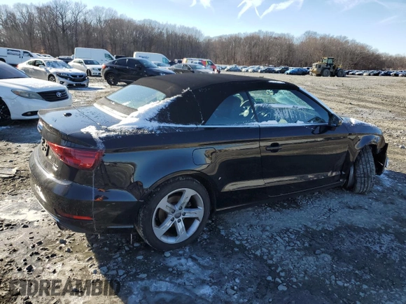 2018 Audi A3 2.0T Premium with VIN WAU78LFF1J1001204, listed as a Copart auction lot 85868554 with 52,297 mi miles and Salvage Title. Bid and sale history available at carsss.com. Image 3.