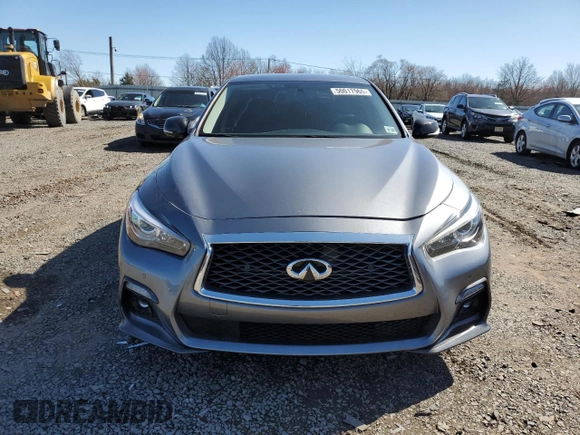 2020 Infiniti Q50 Pure with VIN JN1EV7AR8LM254097, listed as a Copart auction lot 50017965 with 69,758 mi miles and Salvage title. Bid and sale history available at DreamBid. Image 5.