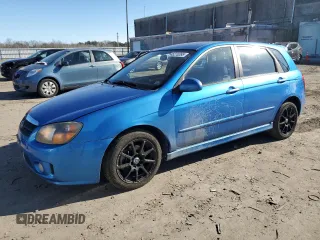 2008 Kia Spectra with VIN KNAFE161385018733, listed as a Copart auction lot 45270395 with 109,158 mi miles and Salvage Title. Bid and sale history available at carsss.com. Image 1.