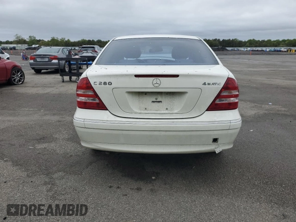 2007 Mercedes-Benz C 280 Luxury with VIN WDBRF92HX7F891031, listed as a Copart auction lot 57889315 with 168,789 mi miles and Salvage title. Bid and sale history available at DreamBid. Image 6.
