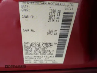 2014 Nissan Altima SL with VIN 1N4AL3APXEN245168, listed as a Copart auction lot 47658055 with 152,635 mi miles and Salvage Title. Bid and sale history available at DreamBid. Image 13.