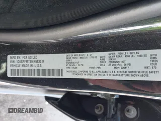 2021 Ram 1500 Big Horn z VIN 1C6SRFMT4MN663514, wystawiony jako IAAI lot #42419526 z przebiegiem 47 568 mil mil oraz . Historia ofert i sprzedaży dostępna na DreamBid. Obrazek 9.