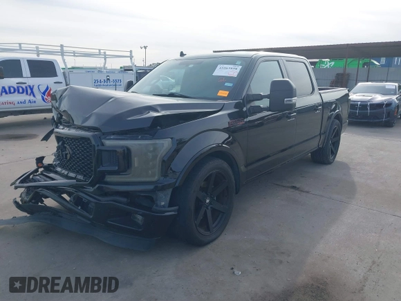 2018 Ford F-150 XL with VIN 1FTEW1CG7JFE39424, listed as a IAAI auction lot 41063898 with 112,166 mi miles. Bid and sale history available at carsss.com. Image 2.