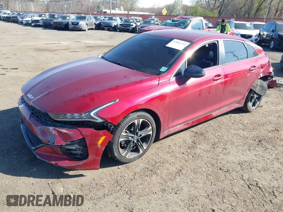 2022 Kia K5 GT-Line z VIN 5XXG64J22NG150511, wystawiony jako IAAI lot #42062735 z przebiegiem 32 223 mil mil oraz . Historia ofert i sprzedaży dostępna na DreamBid. Obrazek 2.