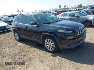 2017 Jeep Cherokee Limited with VIN 1C4PJLDB3HW523076, listed as a IAAI auction lot 41612129 with 94,970 mi miles. Bid and sale history available at carsss.com. Image 1.