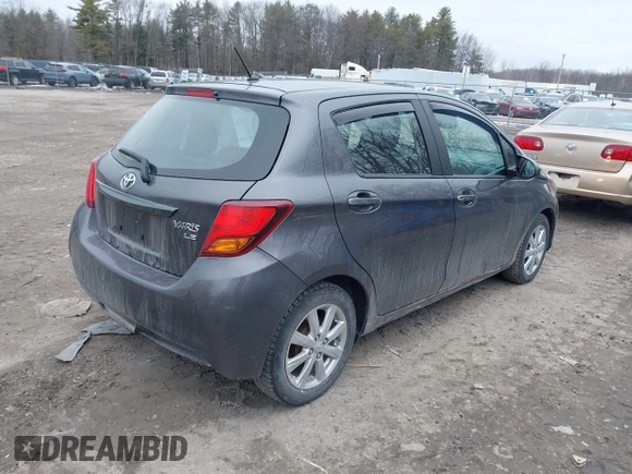 2015 Toyota Yaris L with VIN VNKKTUD33FA036237, listed as a IAAI auction lot 41710224 with 77,394 mi miles. Bid and sale history available at carsss.com. Image 4.