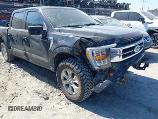 2021 Ford F-150 XL with VIN 1FTFW1E55MFC59394, listed as a IAAI auction lot 41675660 with 90,808 mi miles. Bid and sale history available at carsss.com. Image 1.