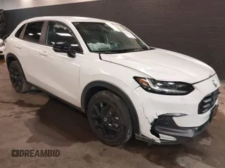 2024 Honda HR-V Sport with VIN 3CZRZ2H57RM734230, listed as a IAAI auction lot 41595087 with 15,272 mi miles. Bid and sale history available at carsss.com. Image 1.