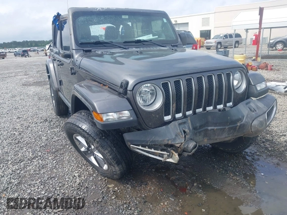 2019 Jeep Wrangler Unlimited Sahara with VIN 1C4HJXEG8KW627530, listed as a IAAI auction lot 42122544 with 118,064 mi miles and . Bid and sale history available at DreamBid. Image 6.