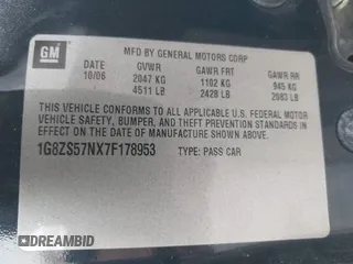 2007 Saturn Aura XE with VIN 1G8ZS57NX7F178953, listed as a IAAI auction lot 41792055 with 1 mi miles. Bid and sale history available at carsss.com. Image 9.