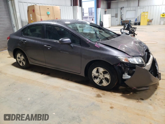 2015 Honda Civic Sedan LX with VIN 19XFB2E52FE023025, listed as a Copart auction lot 50225625 with 187,307 mi miles and Clean Title. Bid and sale history available at carsss.com. Image 4.